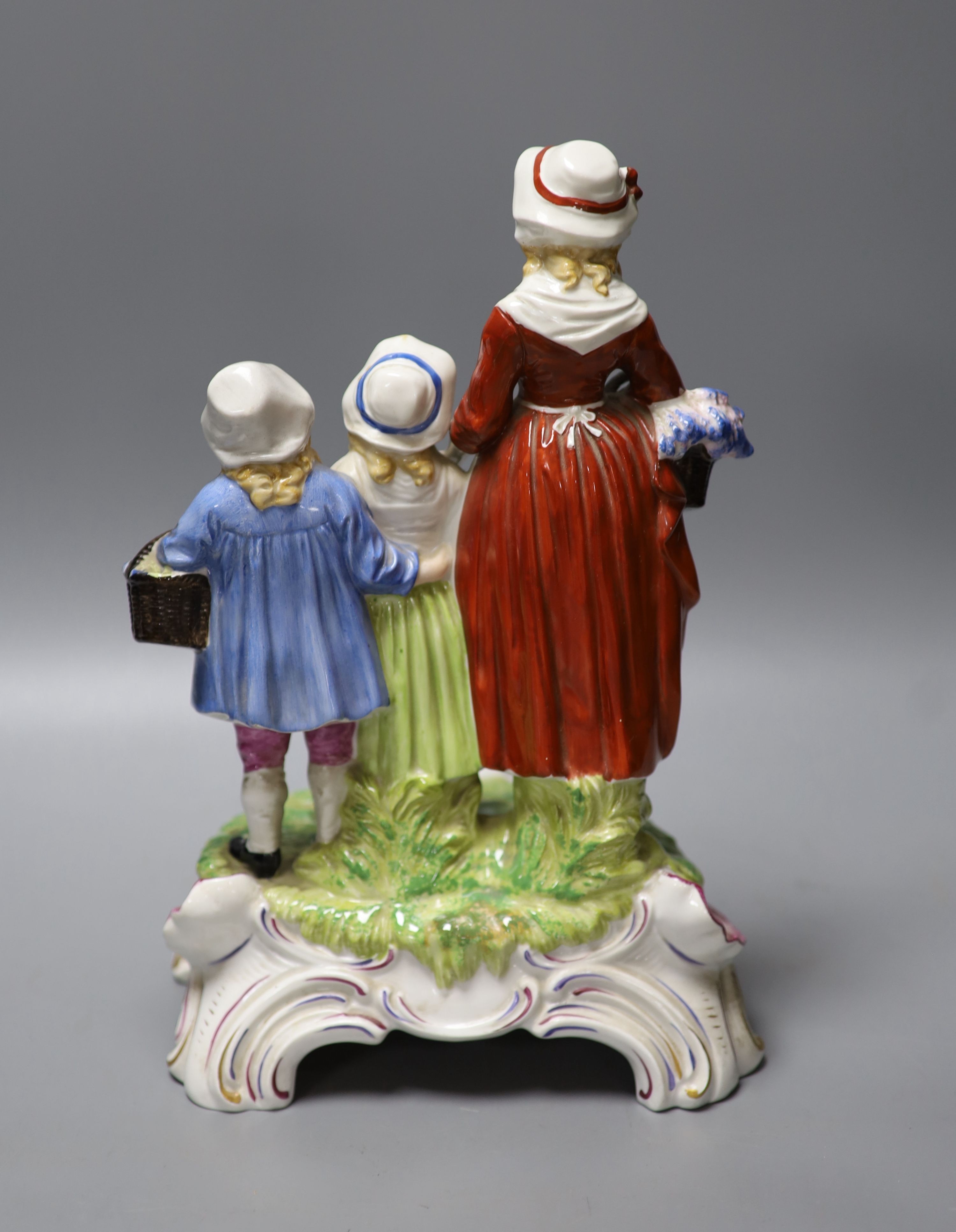 A Yardleys Old English Lavender porcelain figure group 31cm